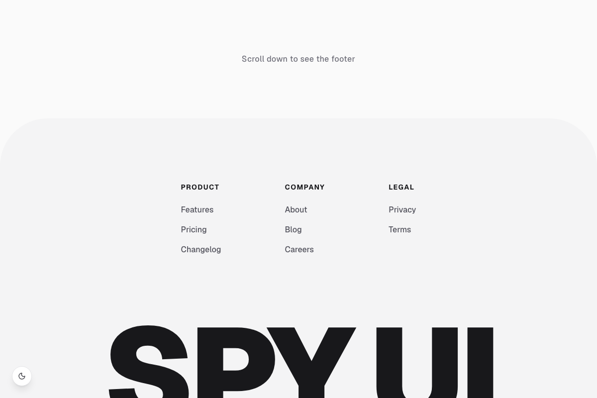 Bold Typography Footer