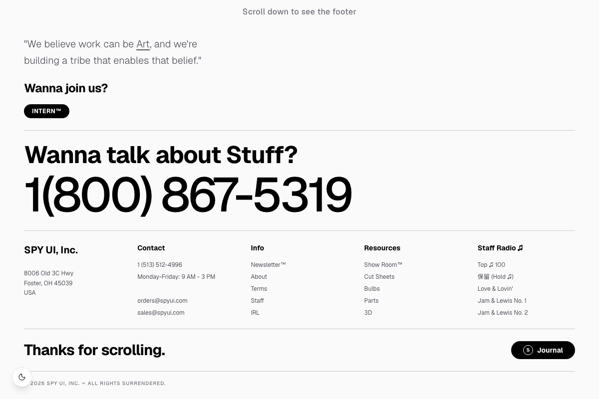 Brutalist Grid Footer