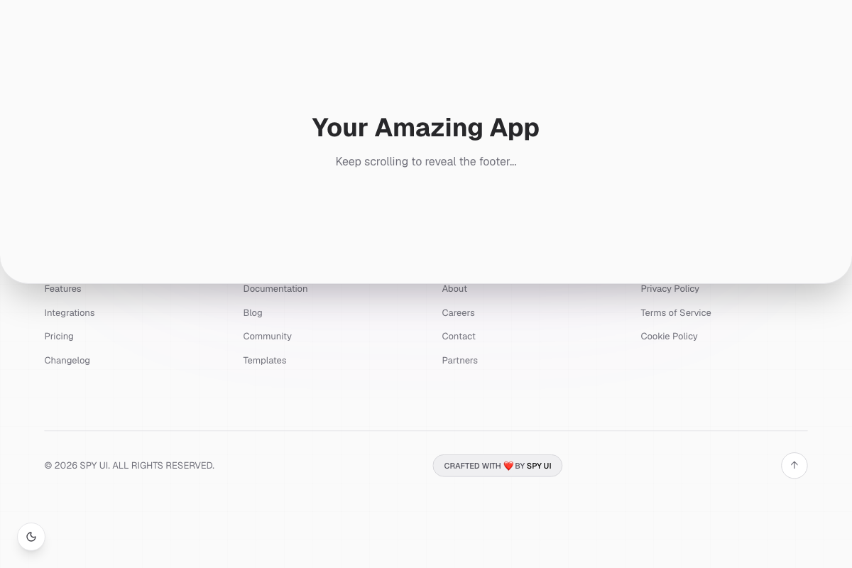 Cinematic Motion Footer