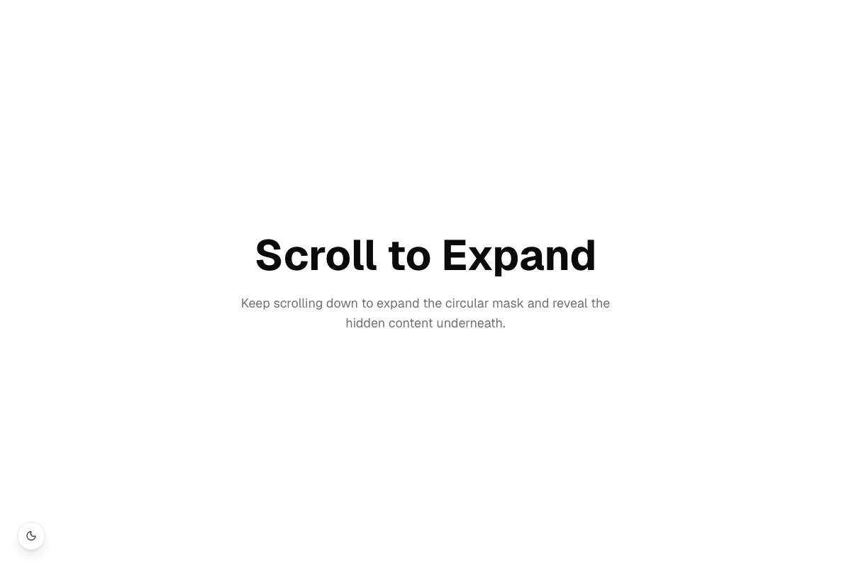 Circle Reveal Section