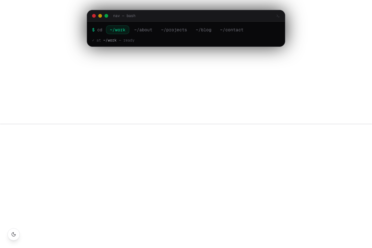 Command Line Navbar