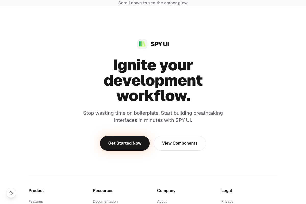 Ember Glow Footer