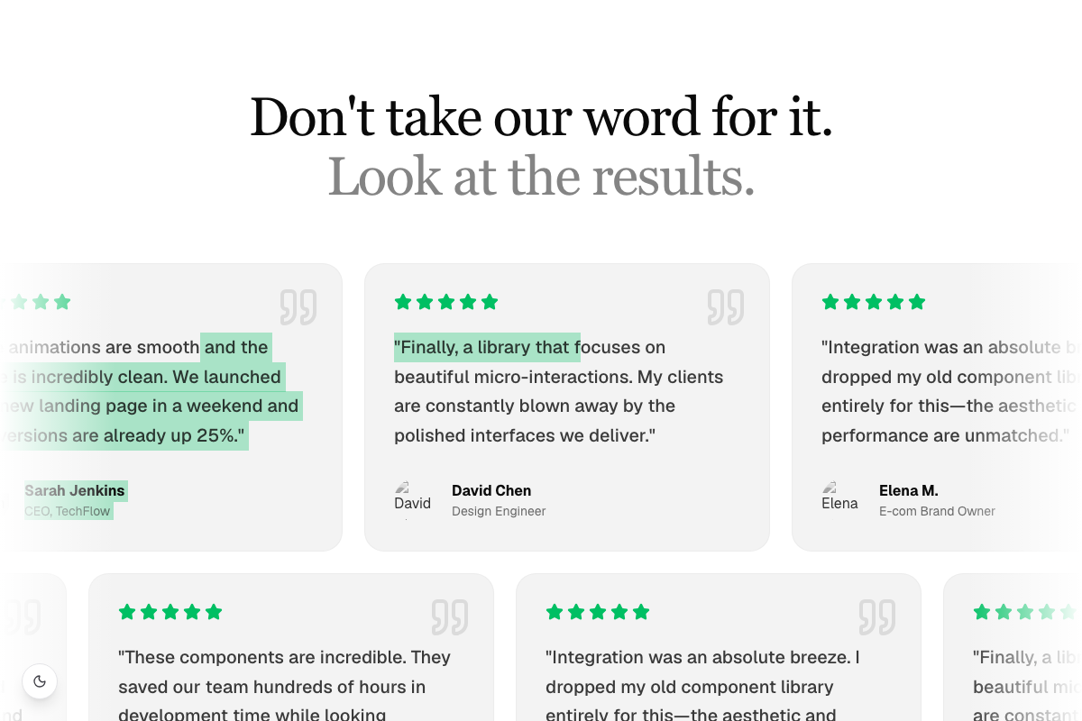 Feedback Carousel