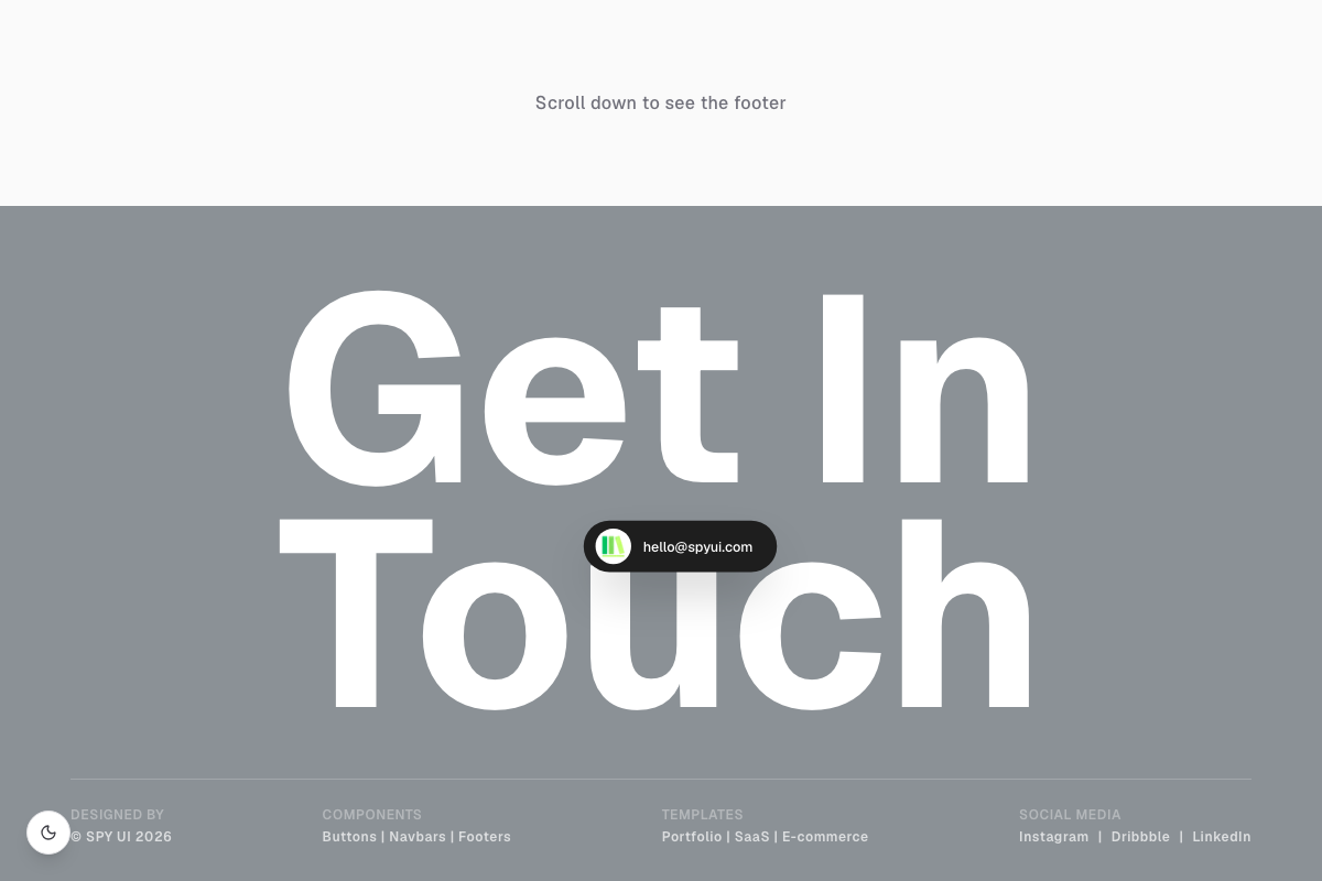 Floating Pill Footer