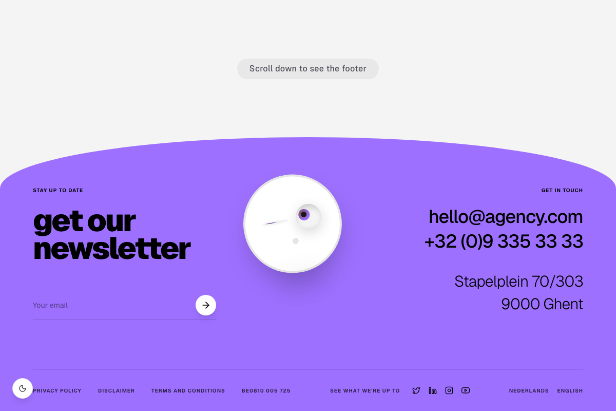 Mascot Newsletter Footer