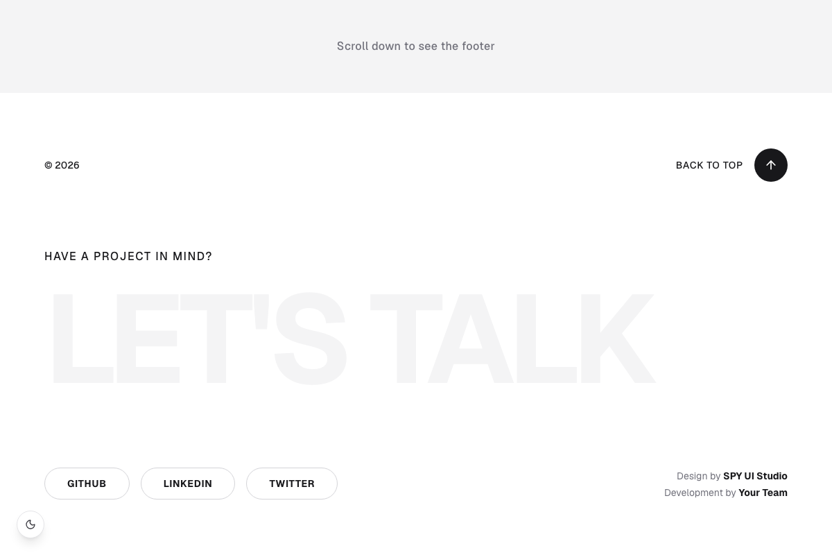 Minimal CTA Footer