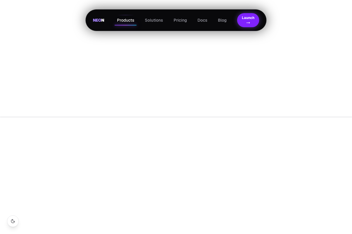 Neon Underline Navbar