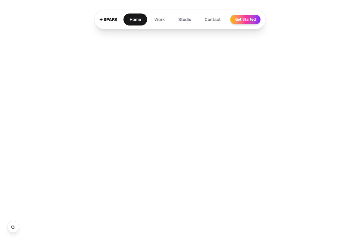 Particle Burst Navbar