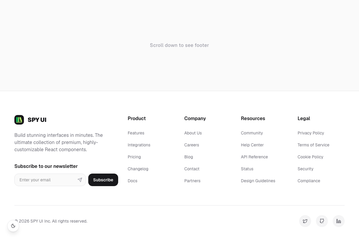 SaaS Mega Footer
