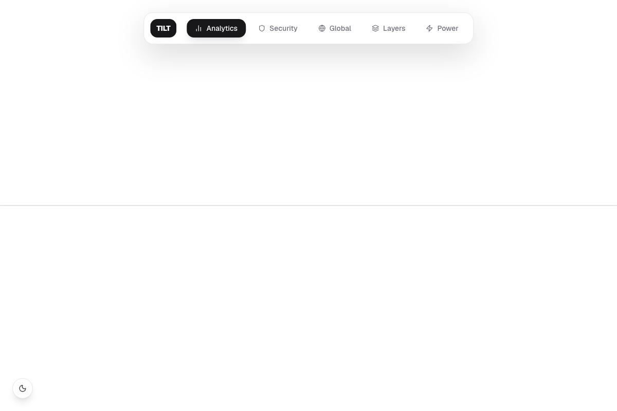Tilt Card Navbar