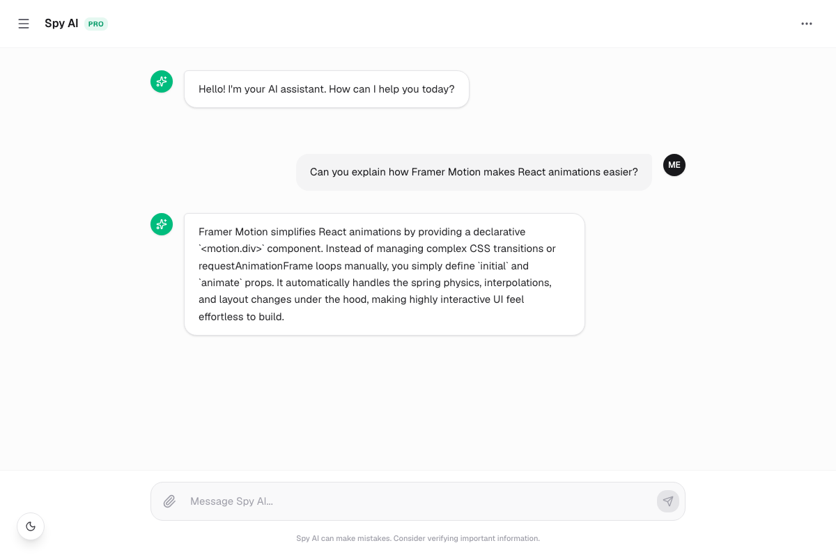 AI Chat Message