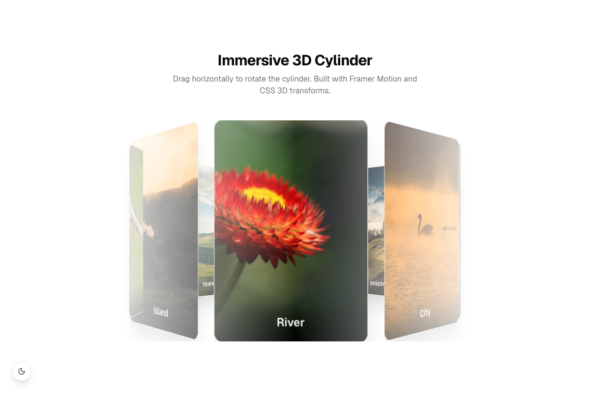 Cylindrical 3D Carousel