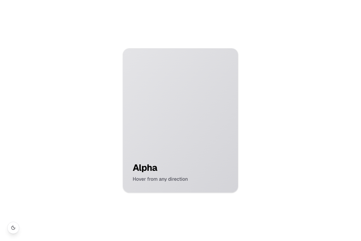 Directional Reveal Card