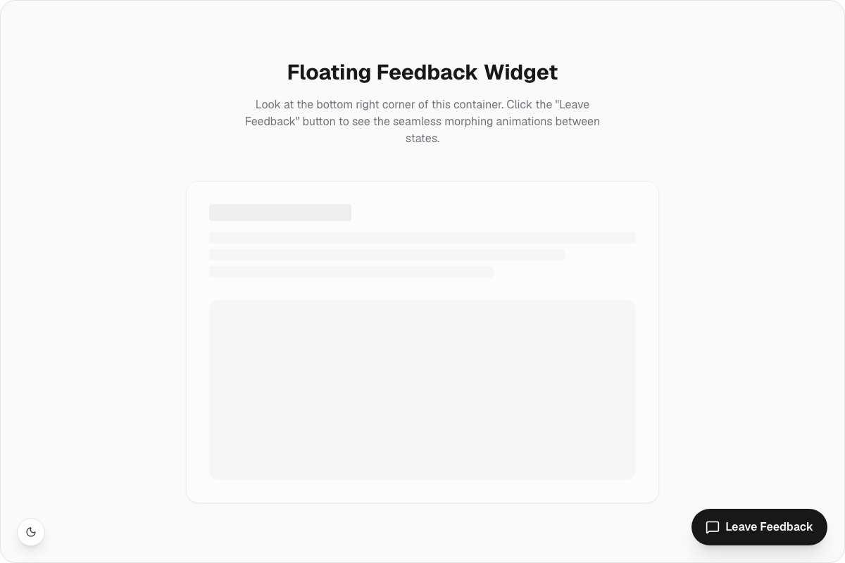 Dynamic Feedback Form