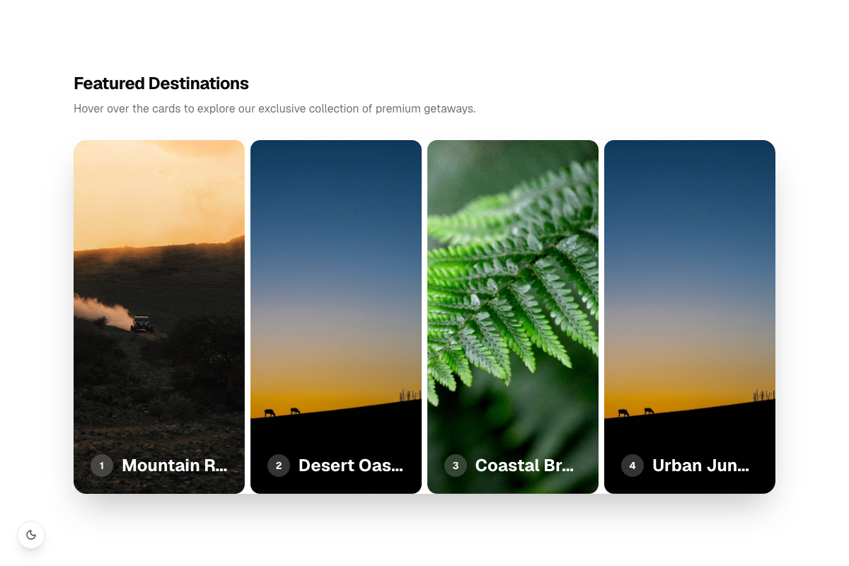 Expandable Card Gallery