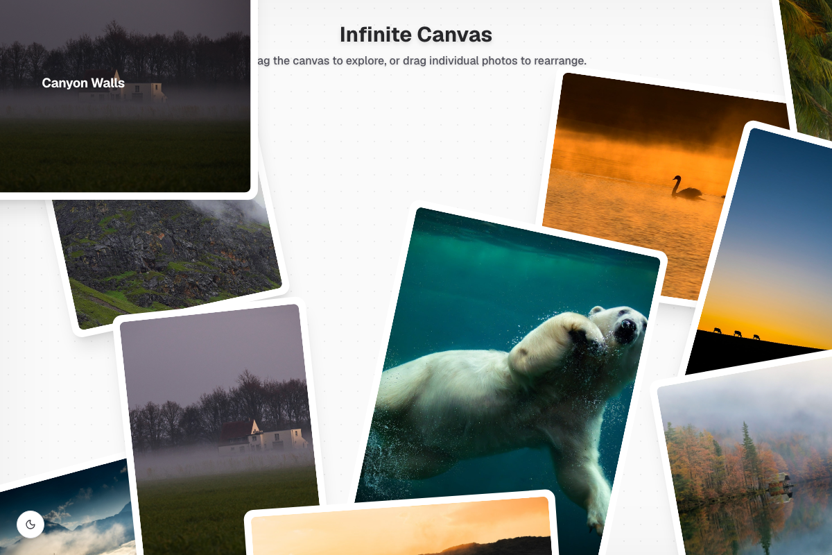 Infinite Canvas Gallery