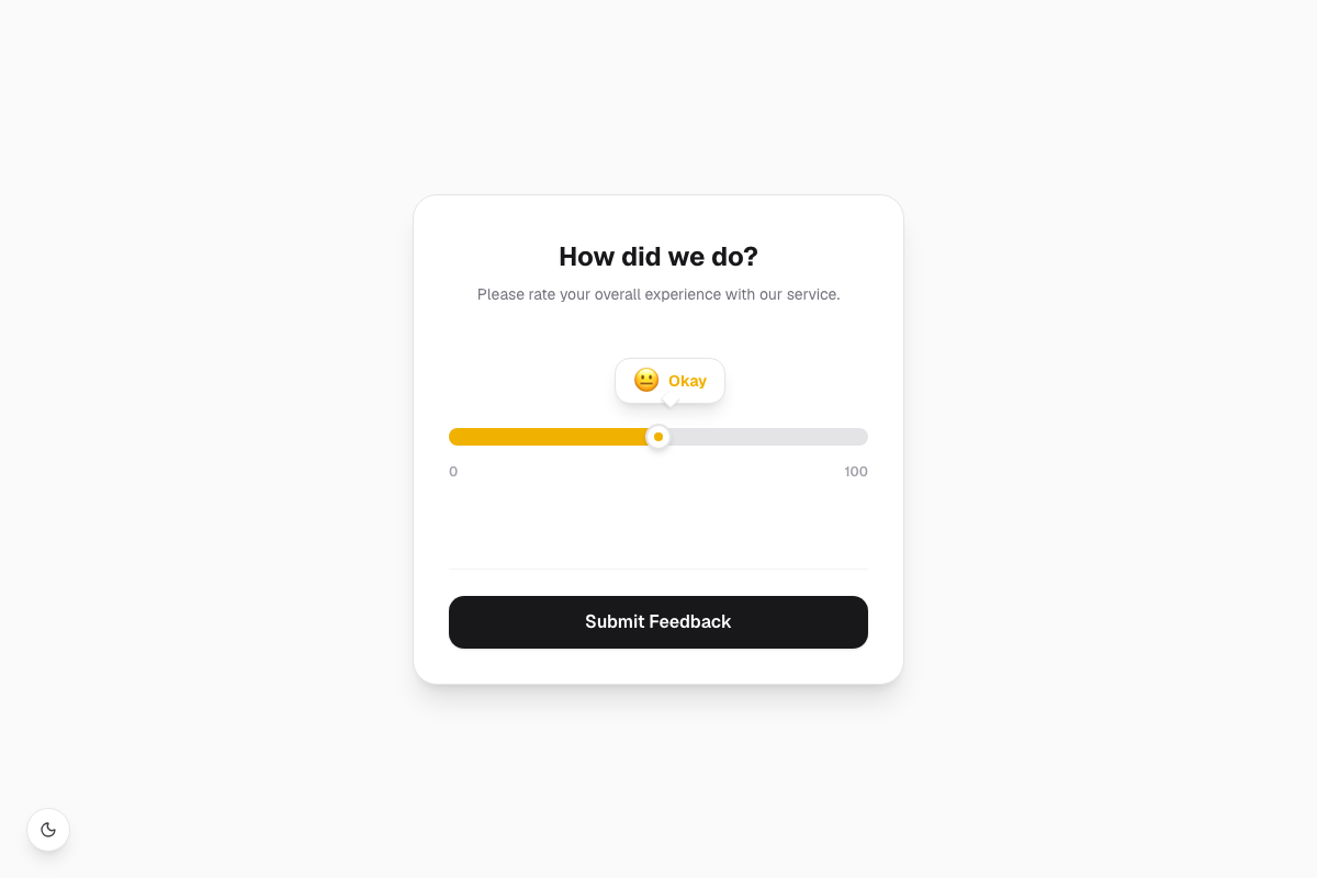 Interactive Rating Slider