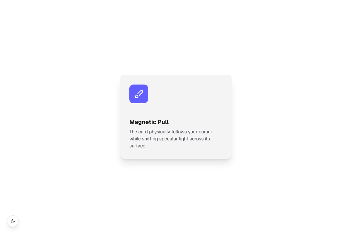 Magnetic Glare Card