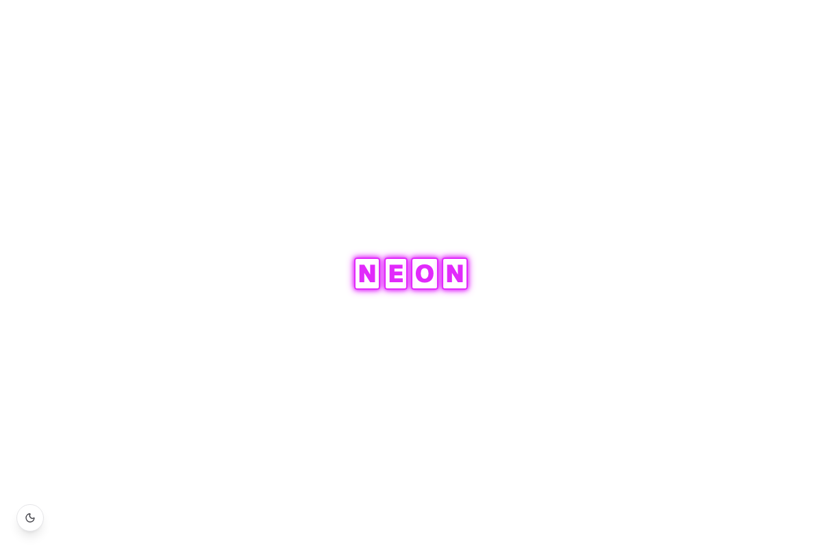 Neon Box Text
