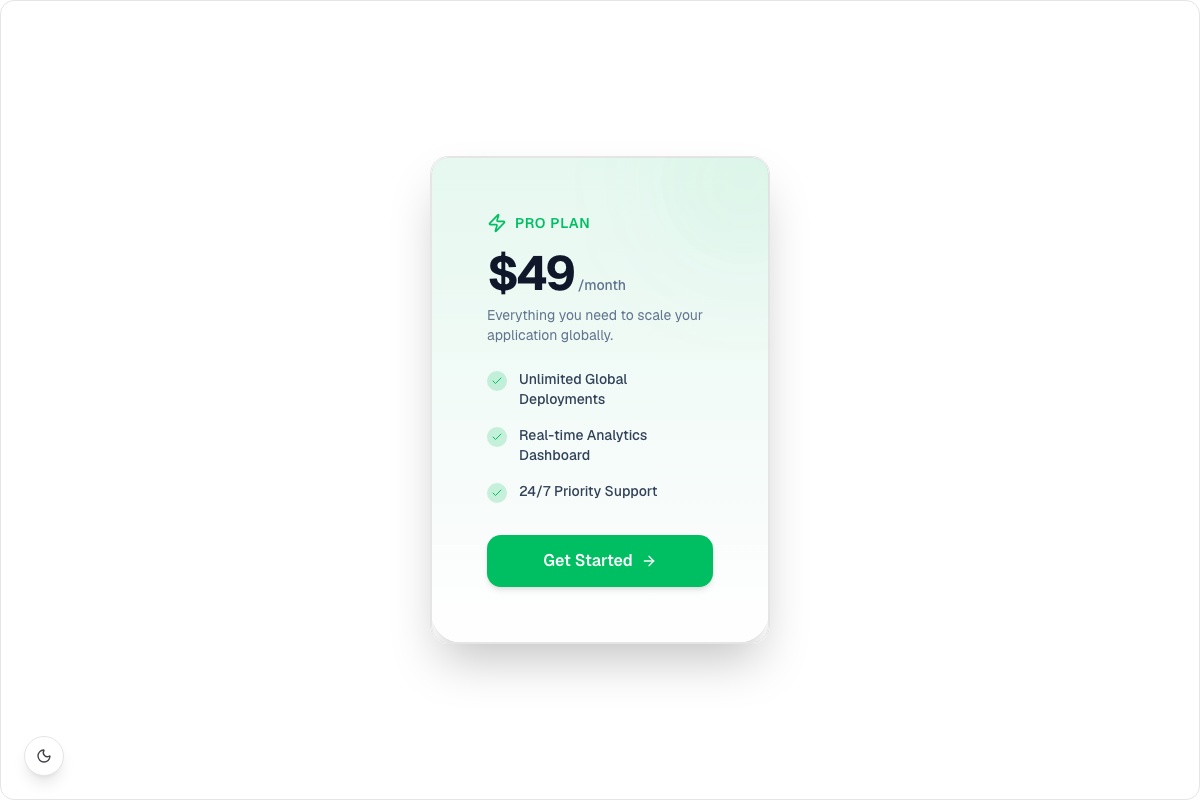 Pricing Card