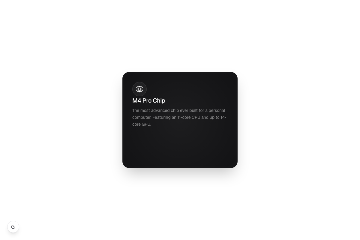 Subtle Sheen Card