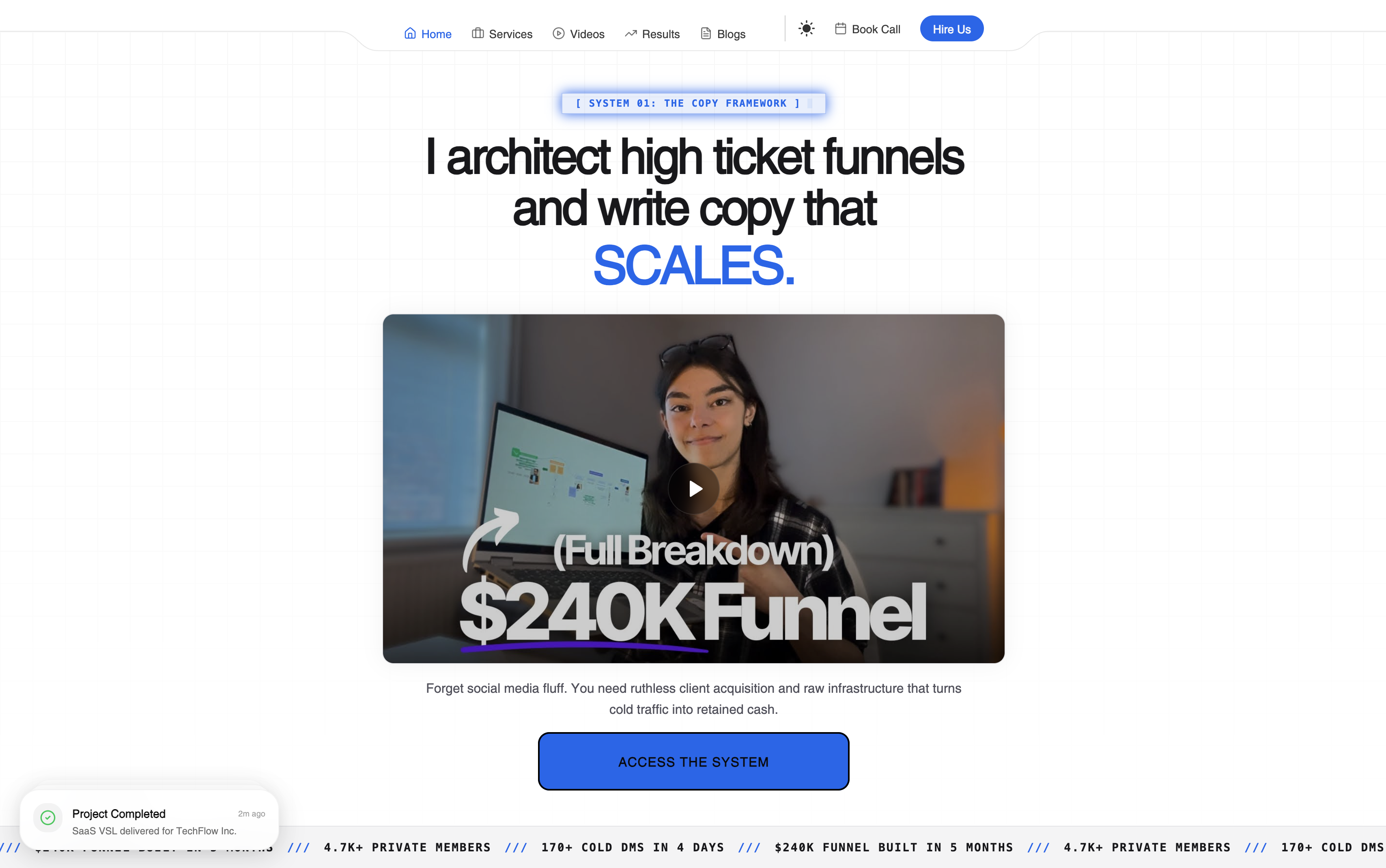 Alicia - Brutalist Agency & VSL Template