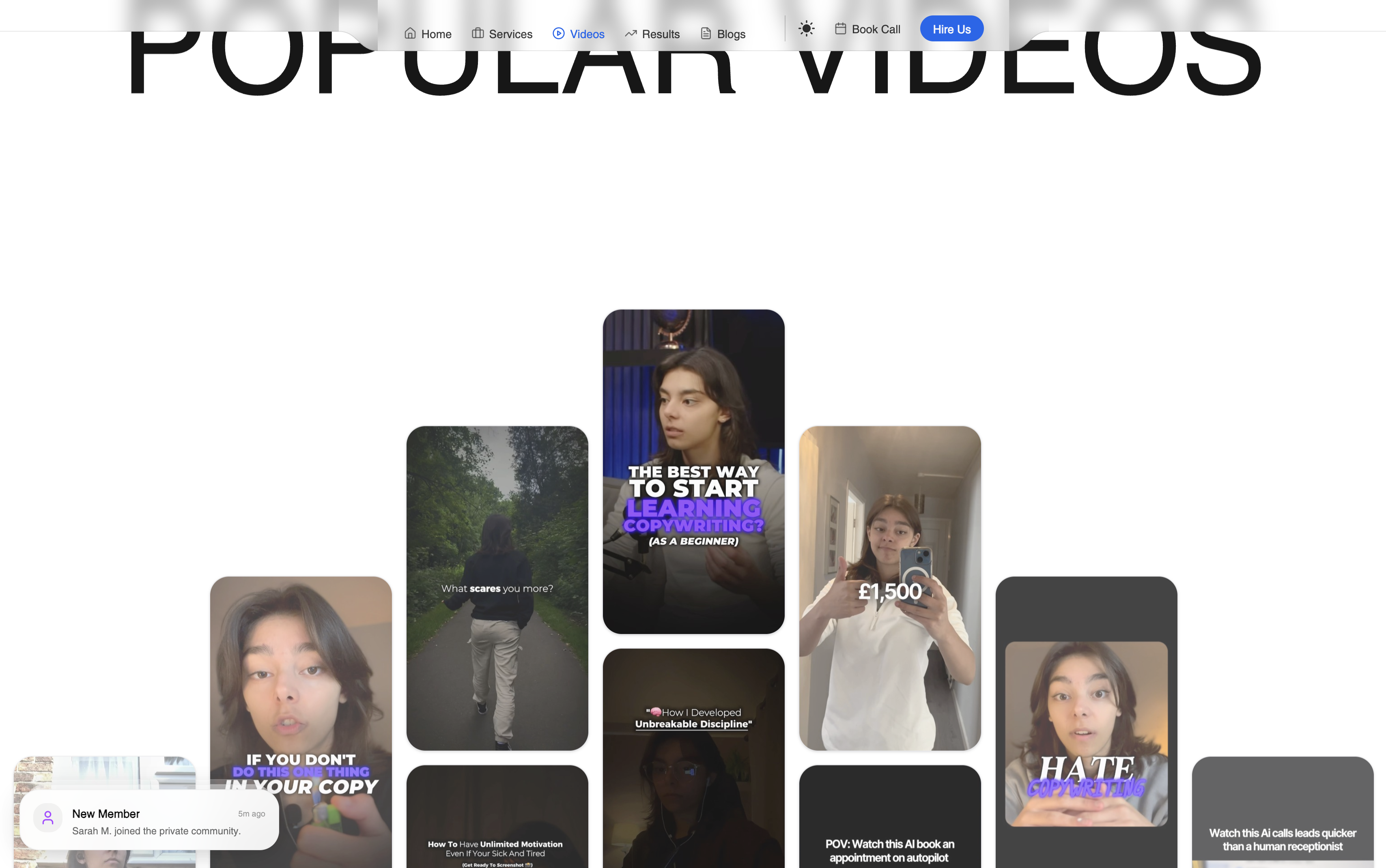 Alicia - Brutalist Agency & VSL Template Preview 3