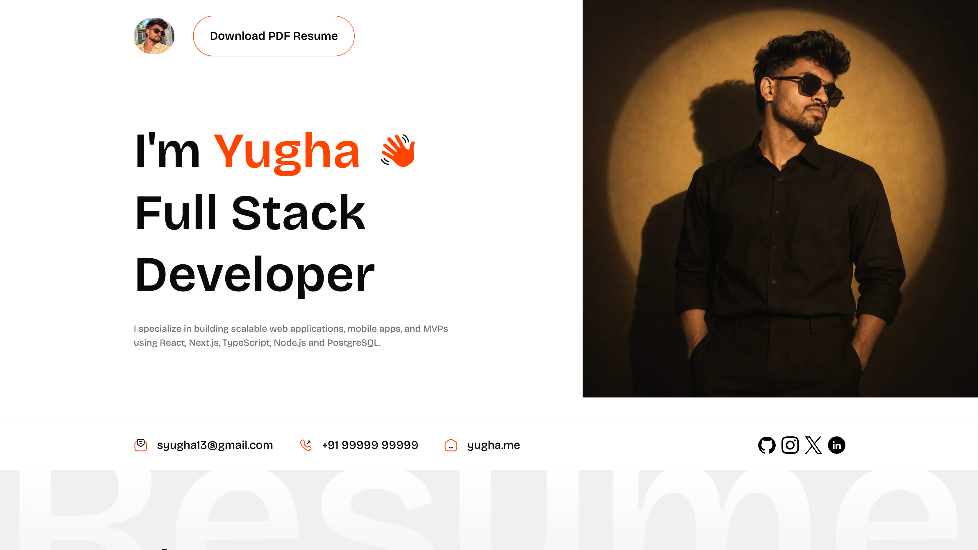 Designer - Minimalist Portfolio Preview 1