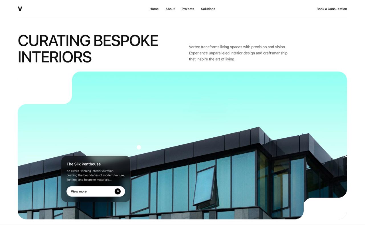 Vertex - Premium Real Estate & Interior Design Template Preview 1