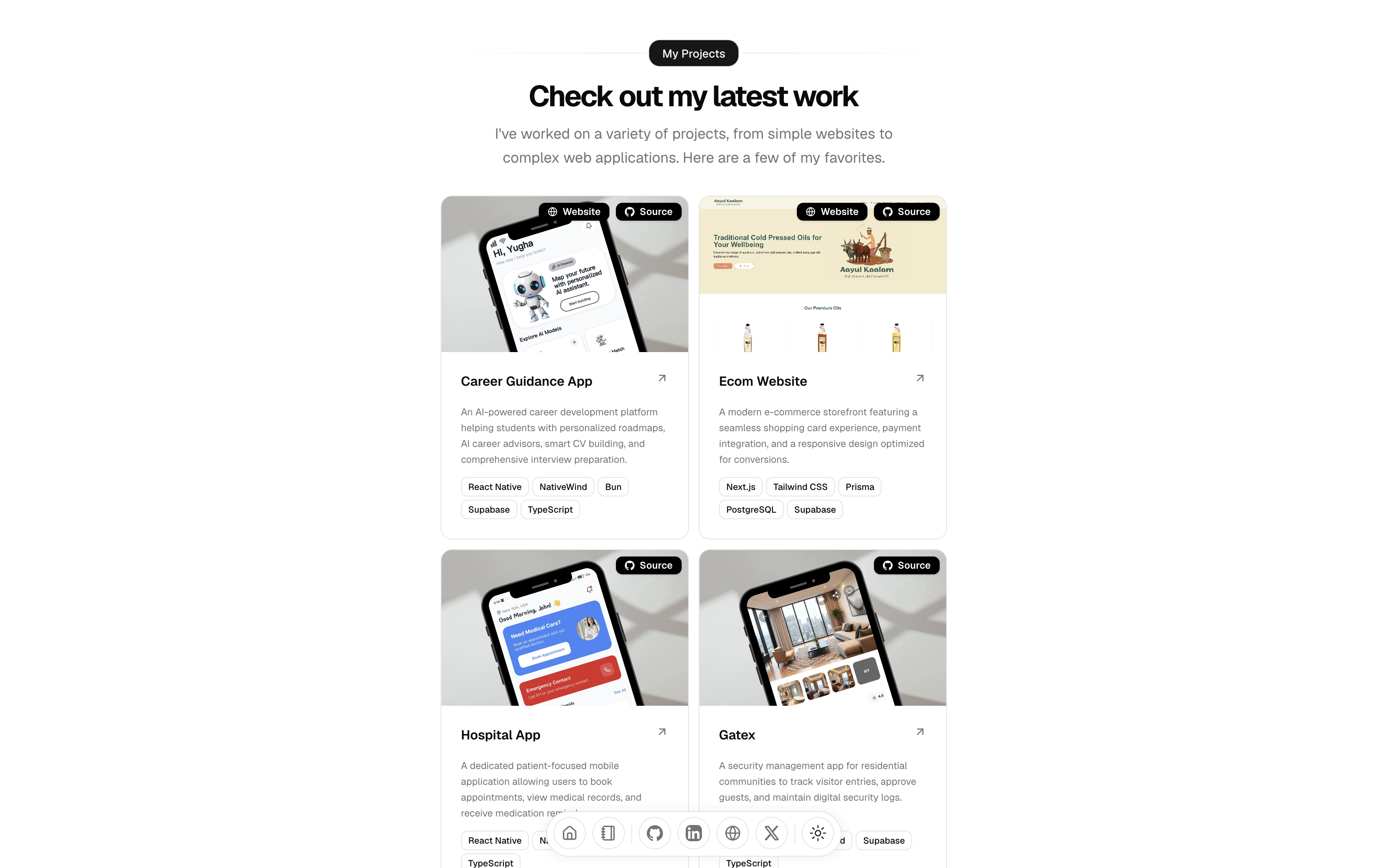 Yugha - Minimalist Developer Portfolio Preview 2